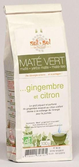 Maté vert gingembre citron 100g