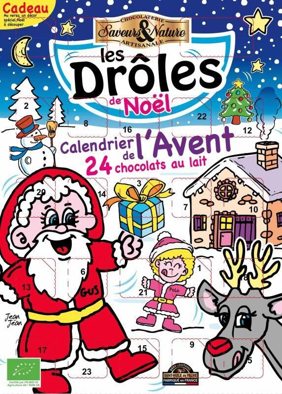 Calendrier de l'avent chocolat 80g Calendrier de l'avent chocolat 80g