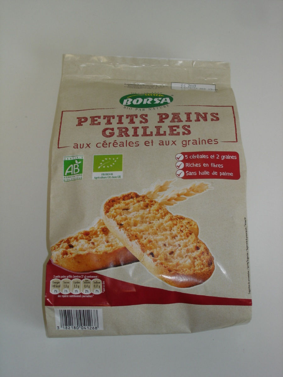 Petit pain grillé céréales graines 225g