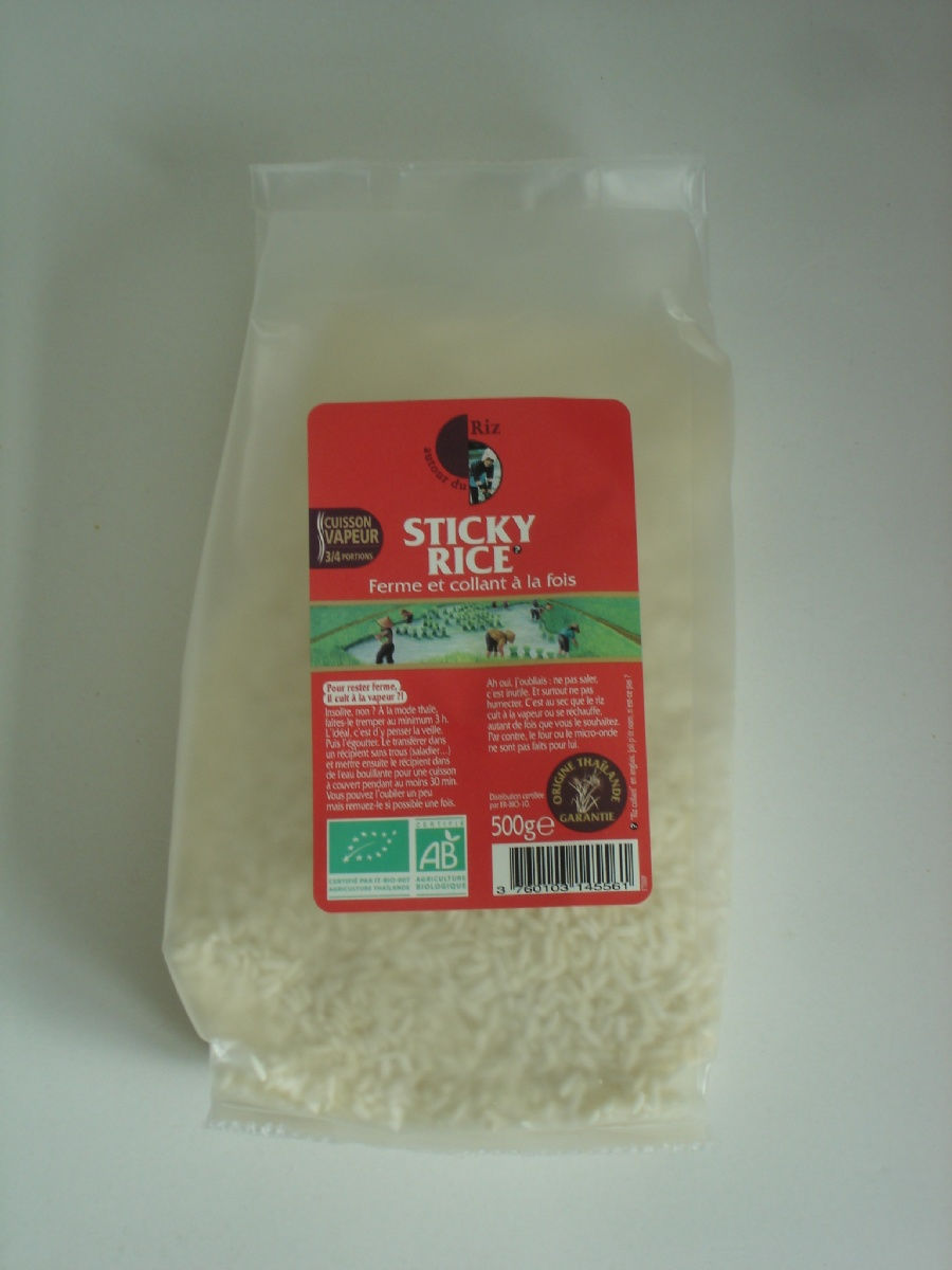 Riz thaï blanc glutineux Sticky 500g