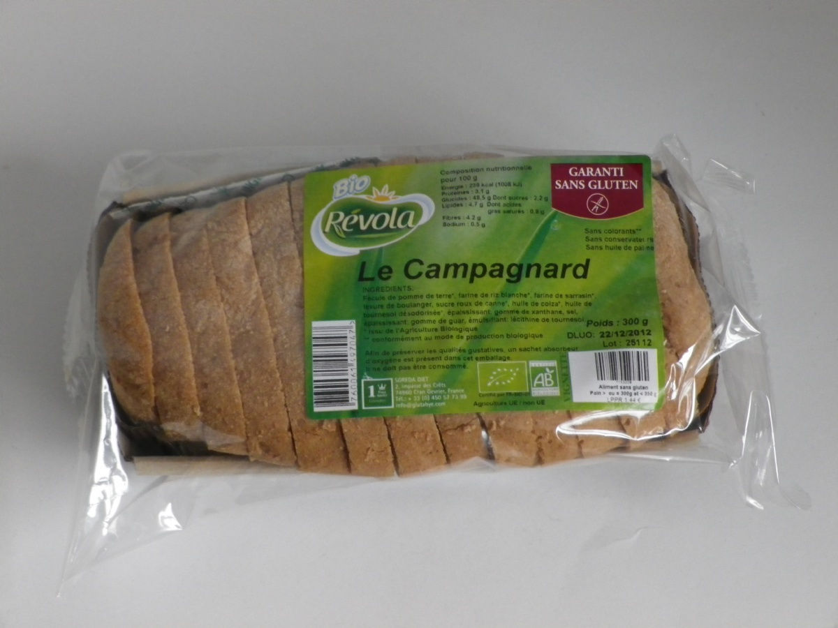 Pain campagnard tranché 300g